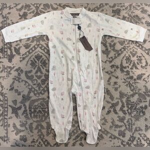 NWT Fleurisse Baby Zip-up Footie- Woodland/ Size 9/12M